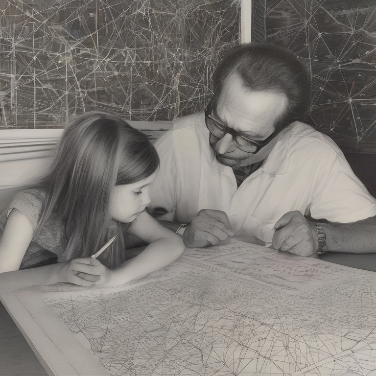 А это изображение, сгенерированное нейросетью по запросу: "Папа и дочка изучают нейросети" Ну, что ж, художник сказал: "Я так вижу!"