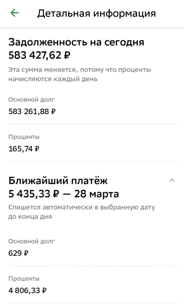 Задолженность на сегодня, мат капитал использовала