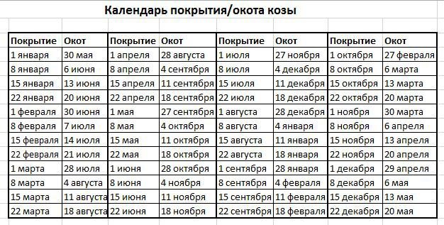 подобные календари очень помогают в вычислении даты. Главное,- не забыть записать дату покрытия