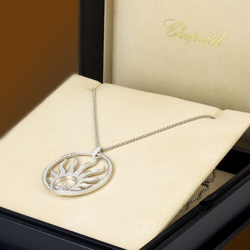 Кулон Chopard Happy Sun из белого золота с бриллиантами