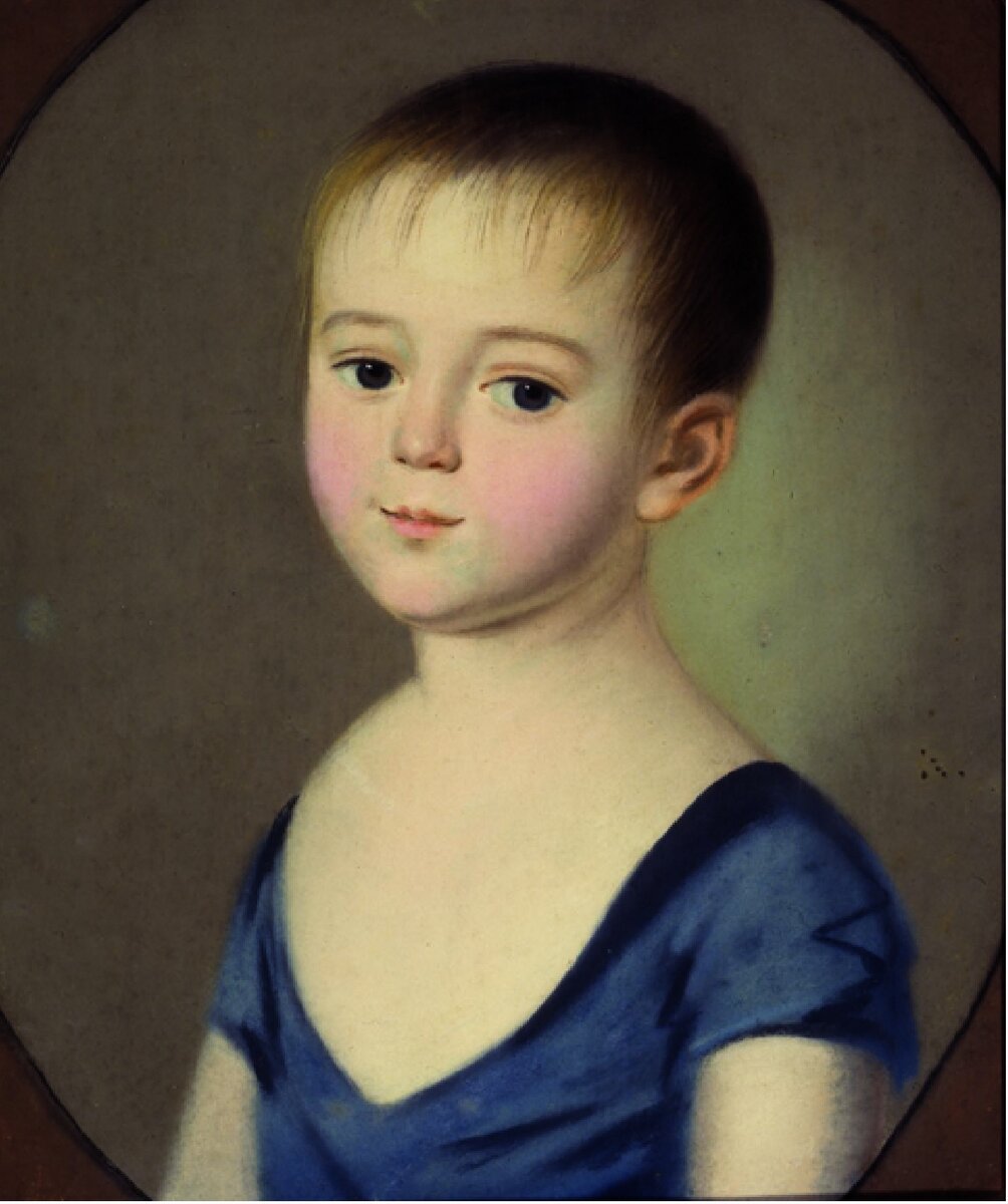 Ф. Тютчев. Портрет 1806-1807 гг. Неизвестный художник. 