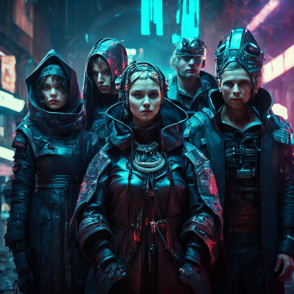 Кандинский 3.0 Попросила его нарисовать семью будущего и вот что получилось