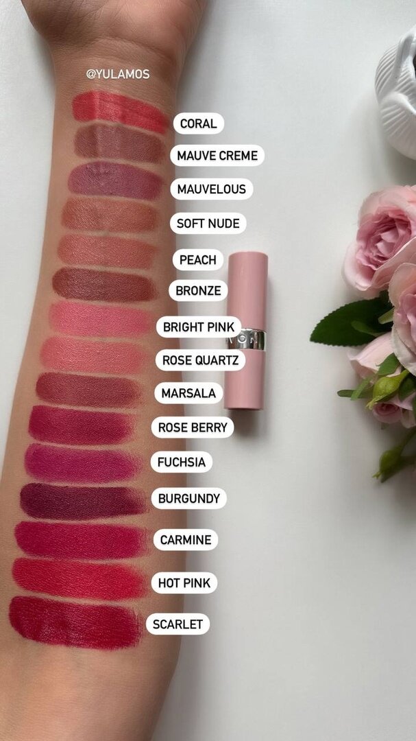 Свотчи помады Супер Увлажнение