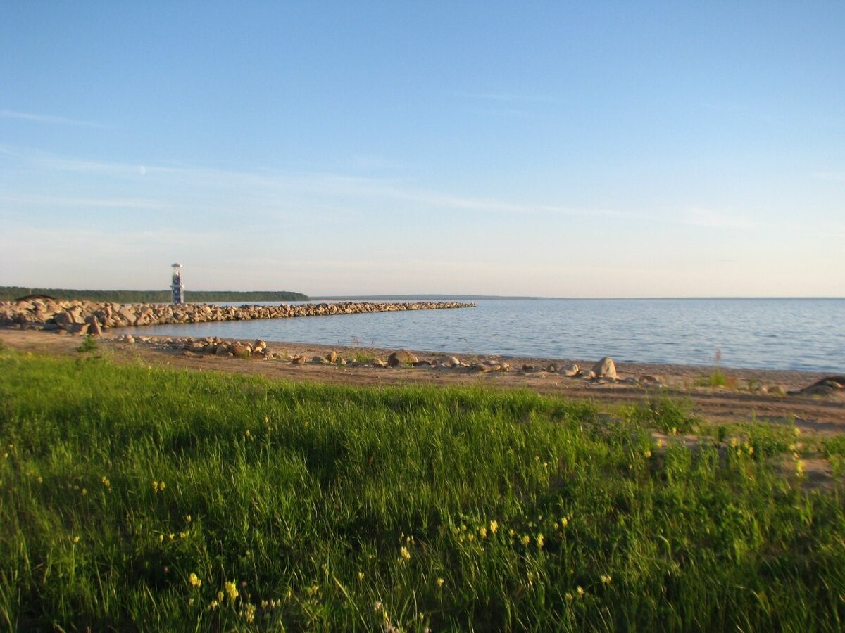 Маяк у протоки в озеро Тудозеро