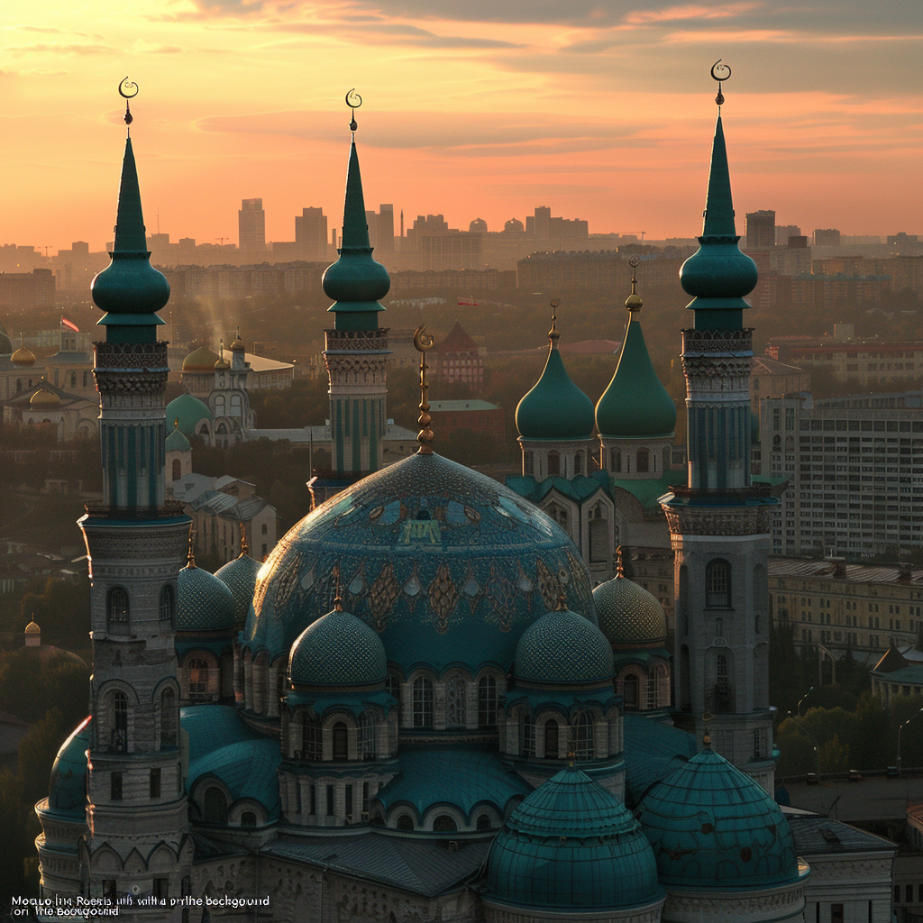 Мечеть в городской застройке