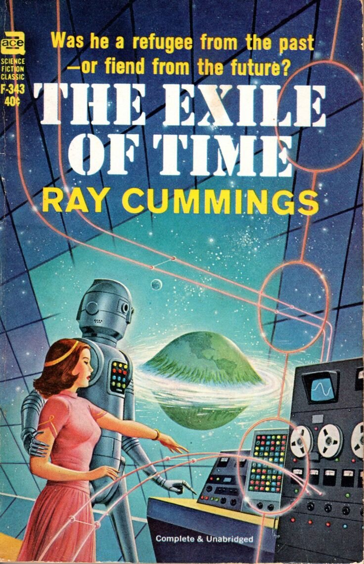 Иллюстрация на обложке романа Рэя Каммингса "Изгнание времени" Изображение взято из открытых источников 