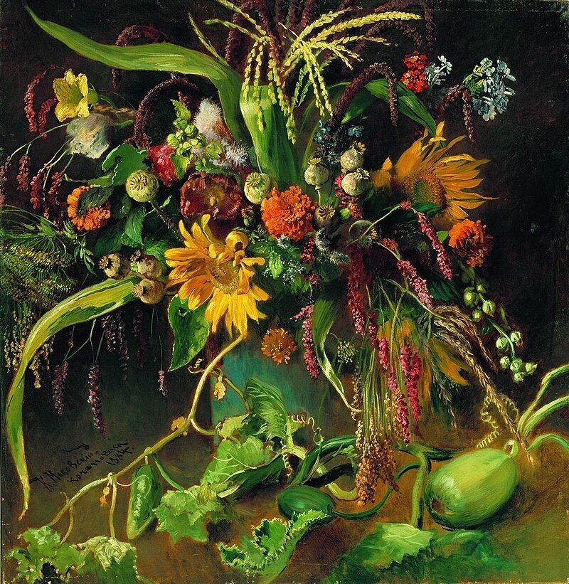 Константин Маковский. Цветы. 1884г.