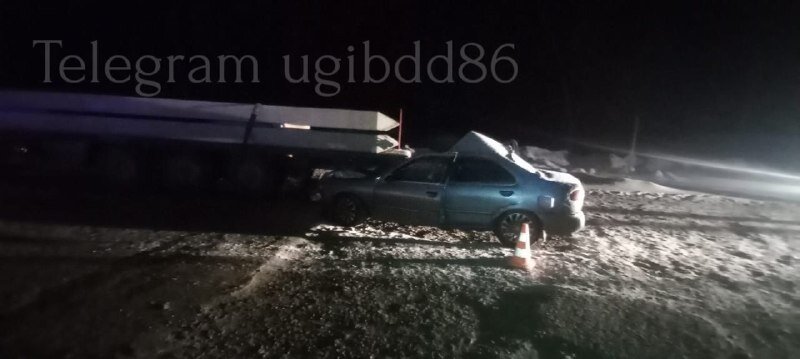    На трассе в Югре погиб водитель Nissan