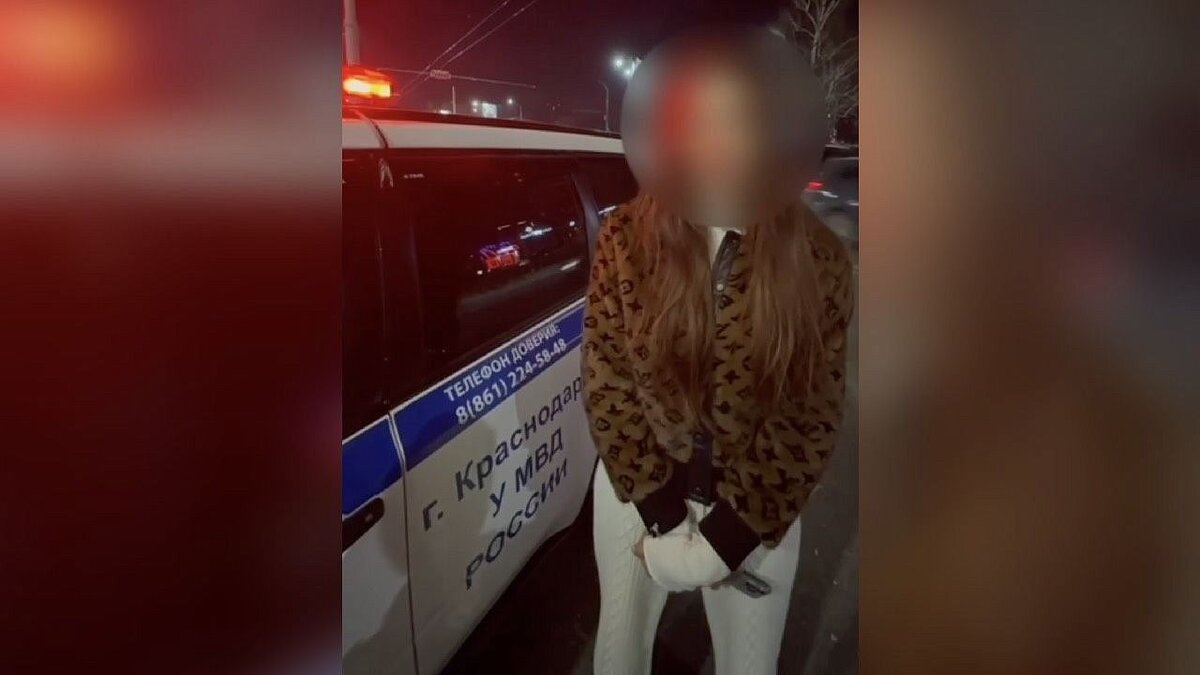    Полиция составила на краснодарскую «лихачку» 4 протокола. Фото: УМВД России по Краснодару