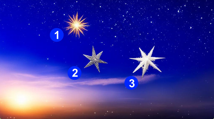 Выберите одну звездочку  