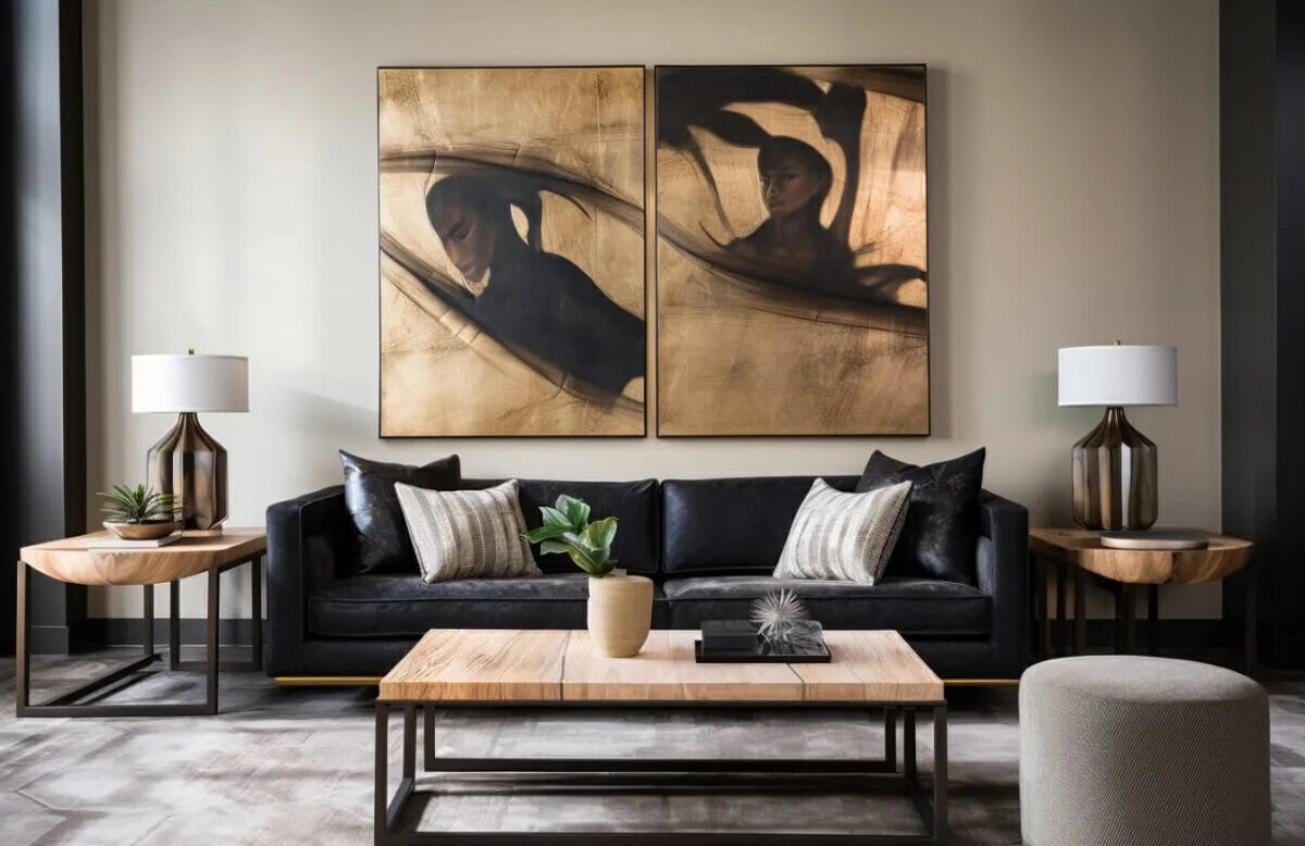 Модные картины для интерьера в гостиную 2024 Large wall art Acrylic paintings canvas picture for living room wall decor abstr