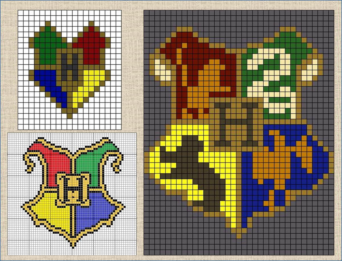 Жаккард для настоящих фанатов Гарри Поттера - вяжем по канонам, схемы в ...