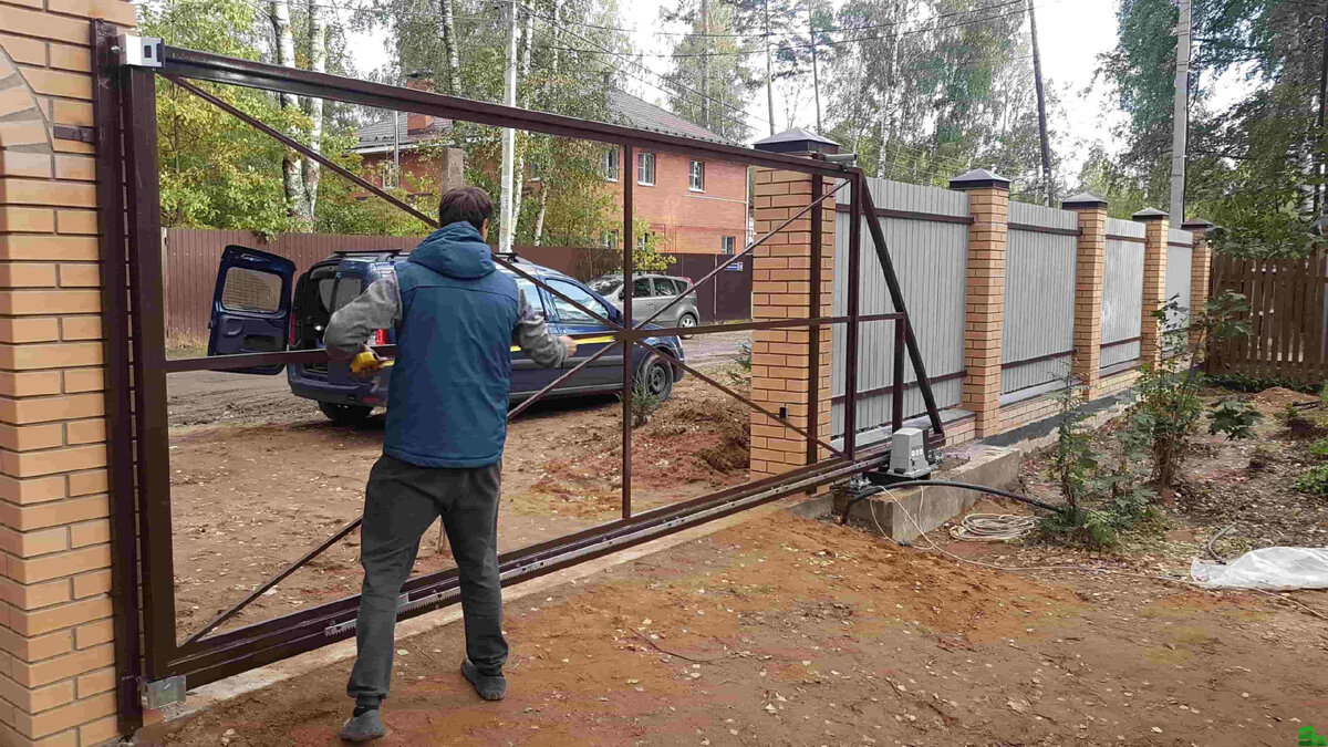 Установка ворот