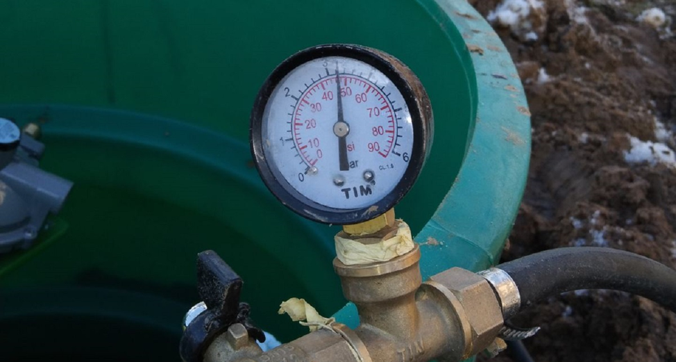 Измерение давления в газгольдере