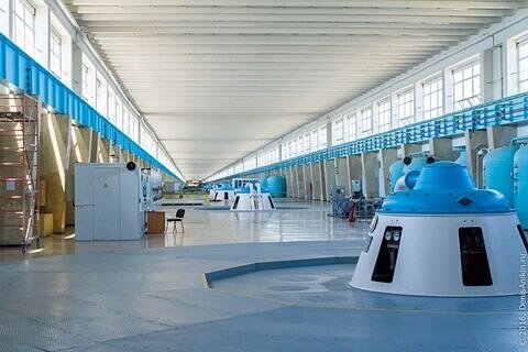 Машинный зал Саратовской ГЭС