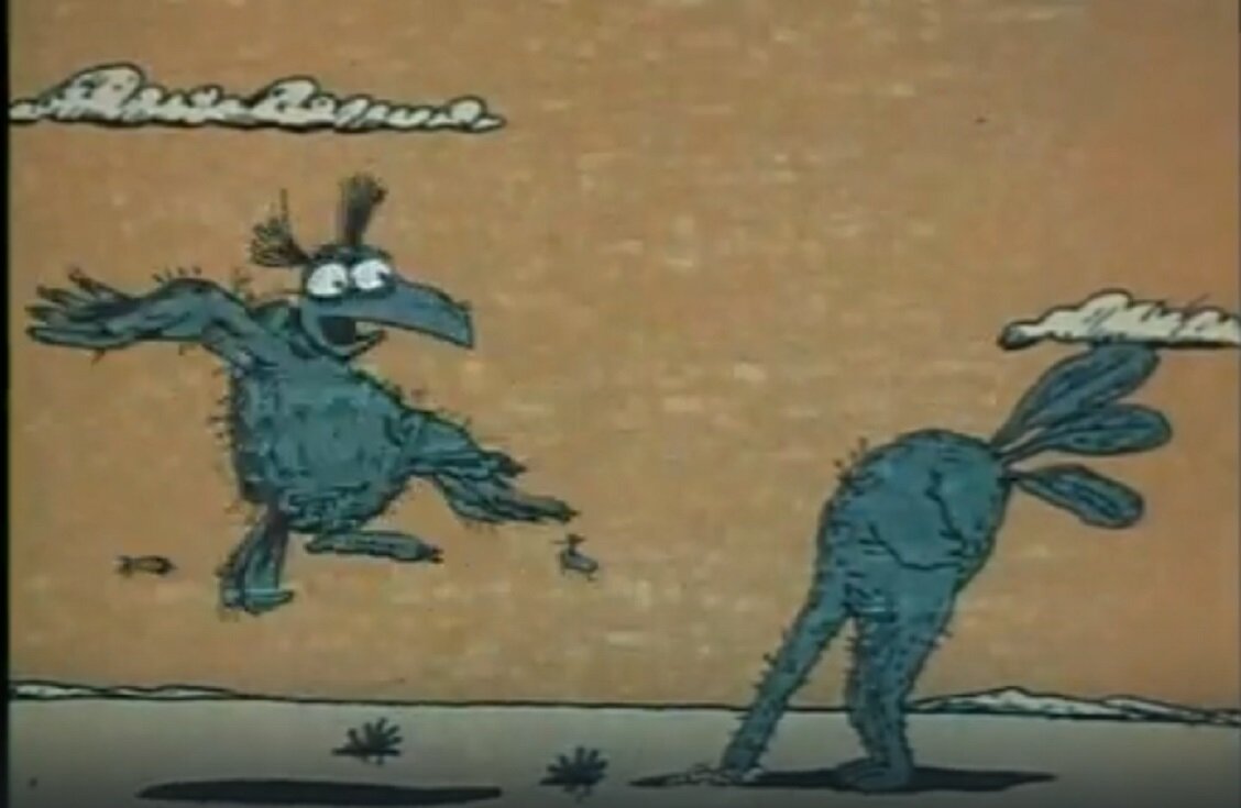 скриншот кадра из мультфильма "Крылья, ноги и хвосты" сделан для иллюстрации с кадров мультфильма, находящегося в свободном доступе инета