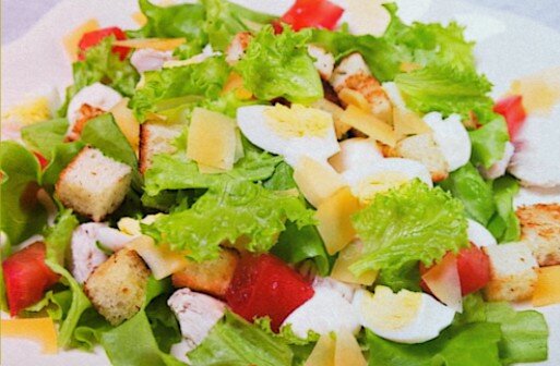 Рецепт: Цезарь Салат с Курицей