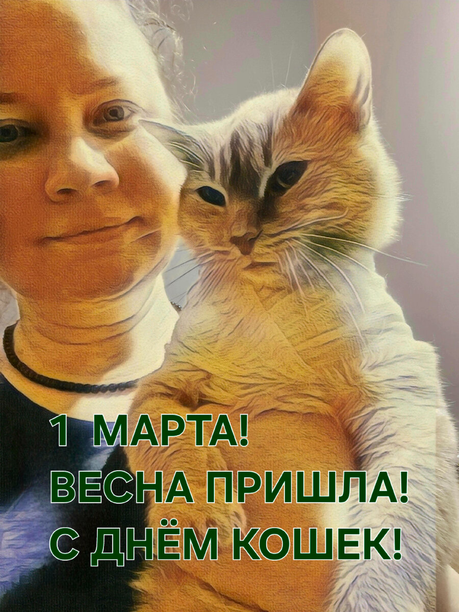 Фото автора. С котом Дружком.