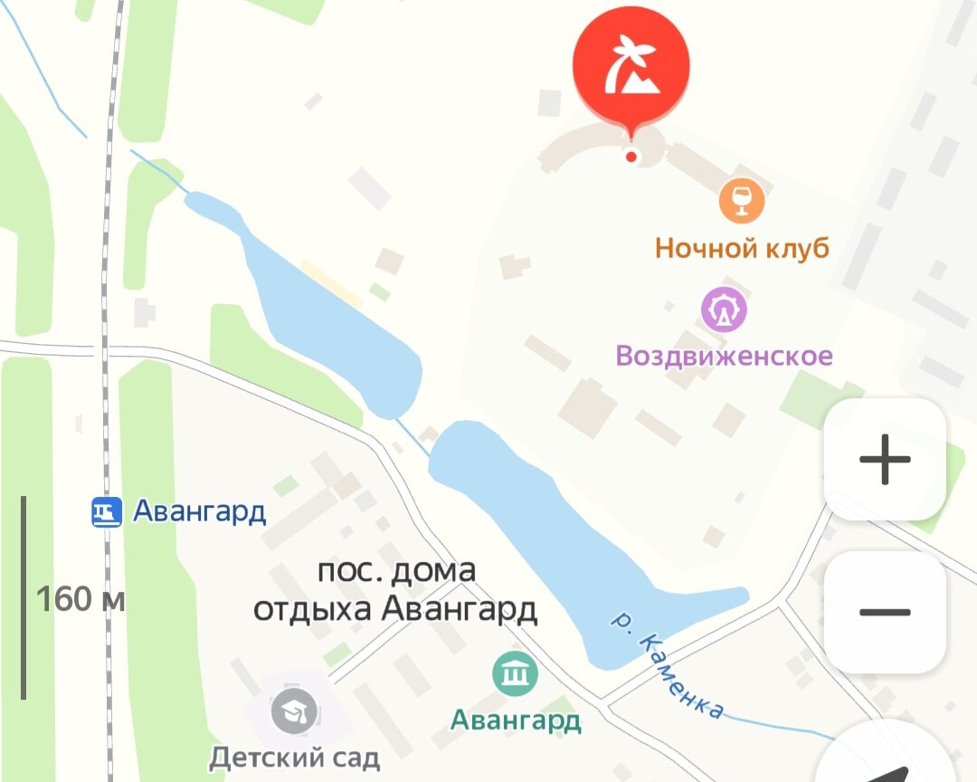 Расположение парк-отеля "Воздвиженское"