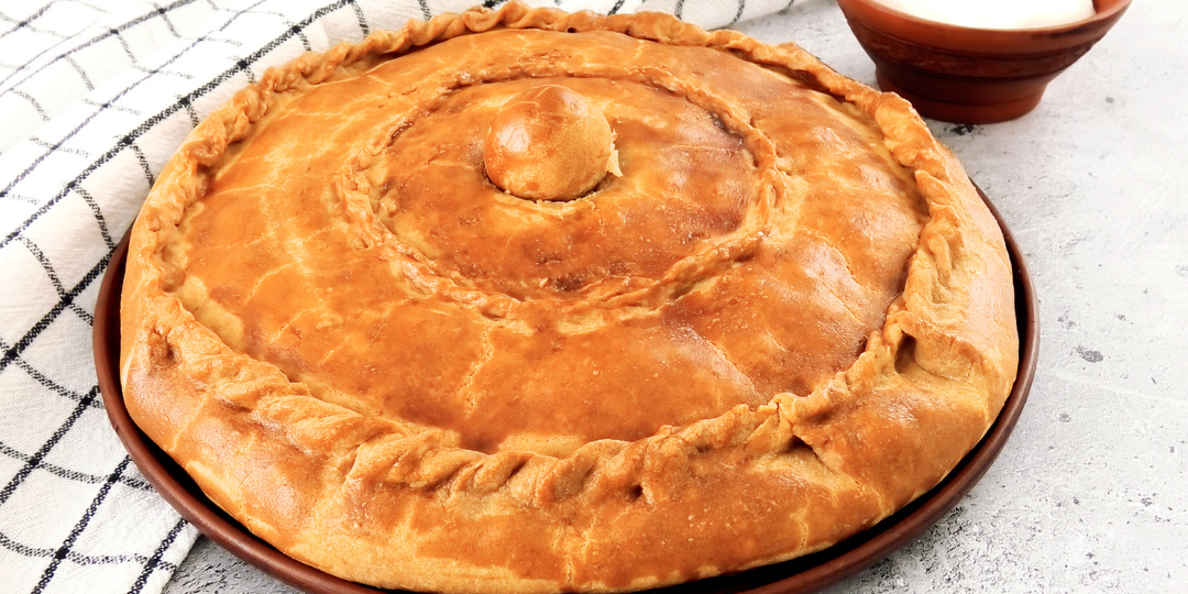 Сливочный пирог с курицей и картофелем