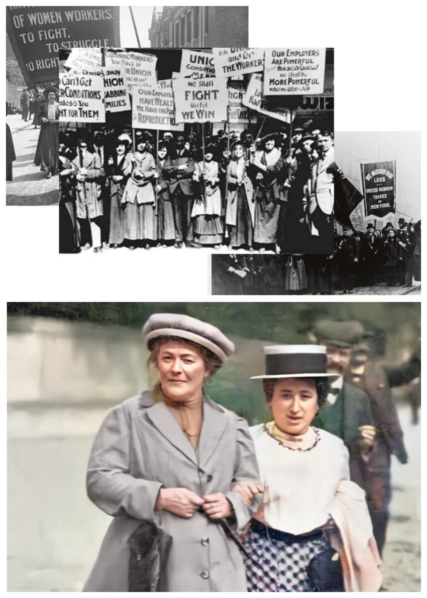 Клара Цеткин и Роза Люксембург, август 1910 года