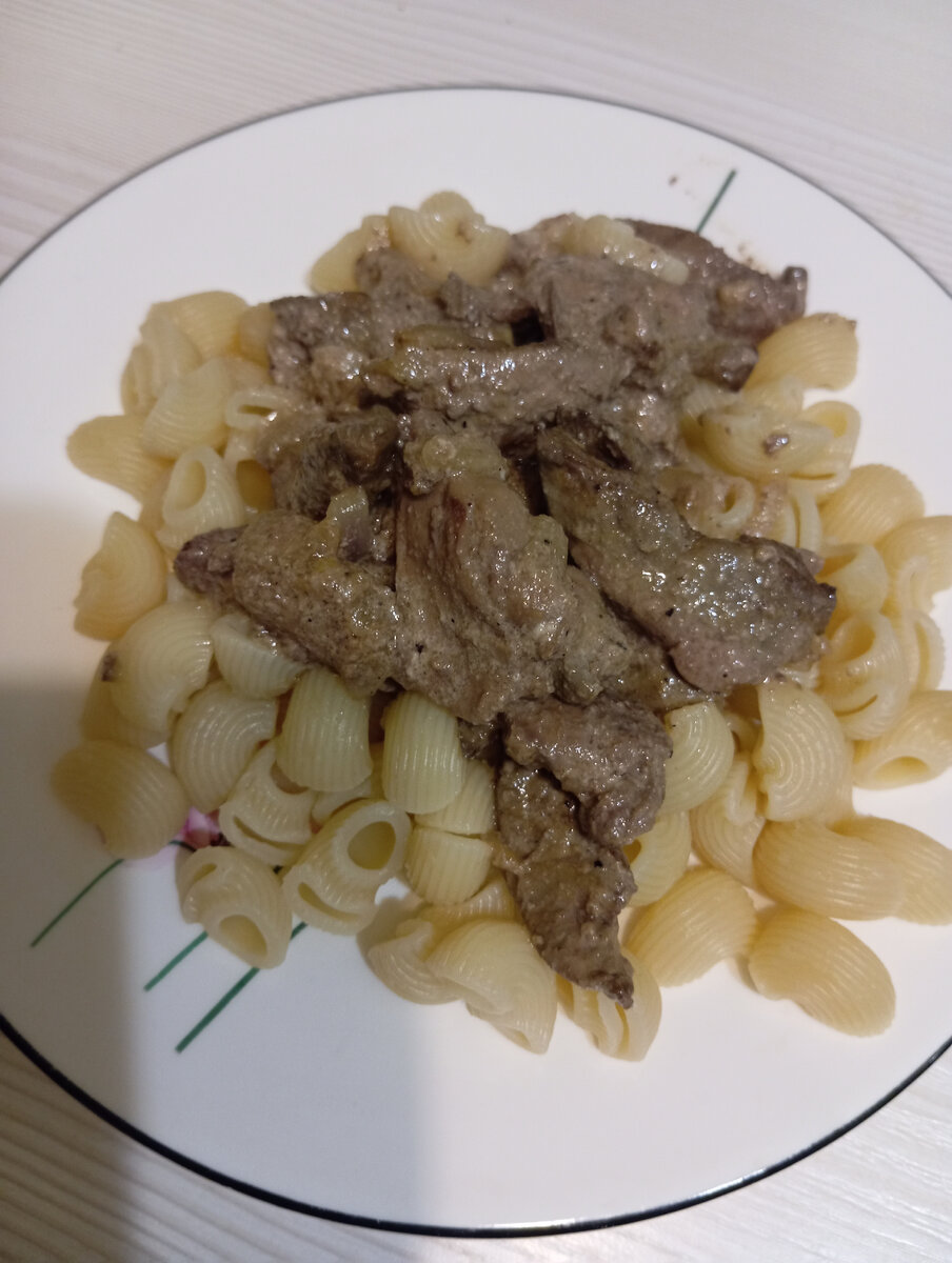 Печень в сметане