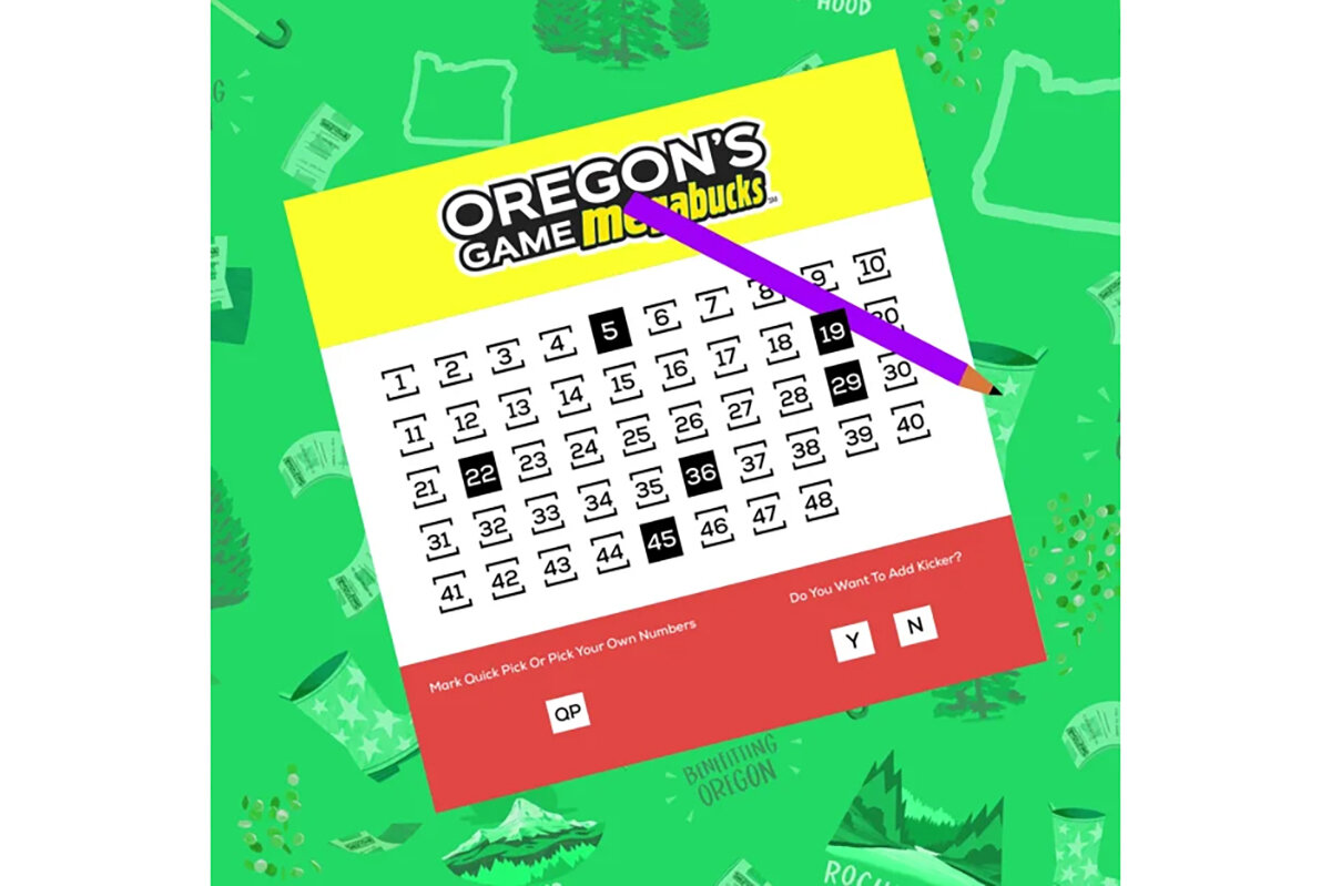 Oregon Lottery📷Лотерейный билет Oregon's Game Megabucks