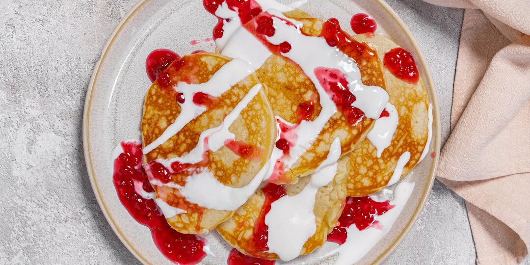 Пышные дрожжевые оладьи на кефире 😋