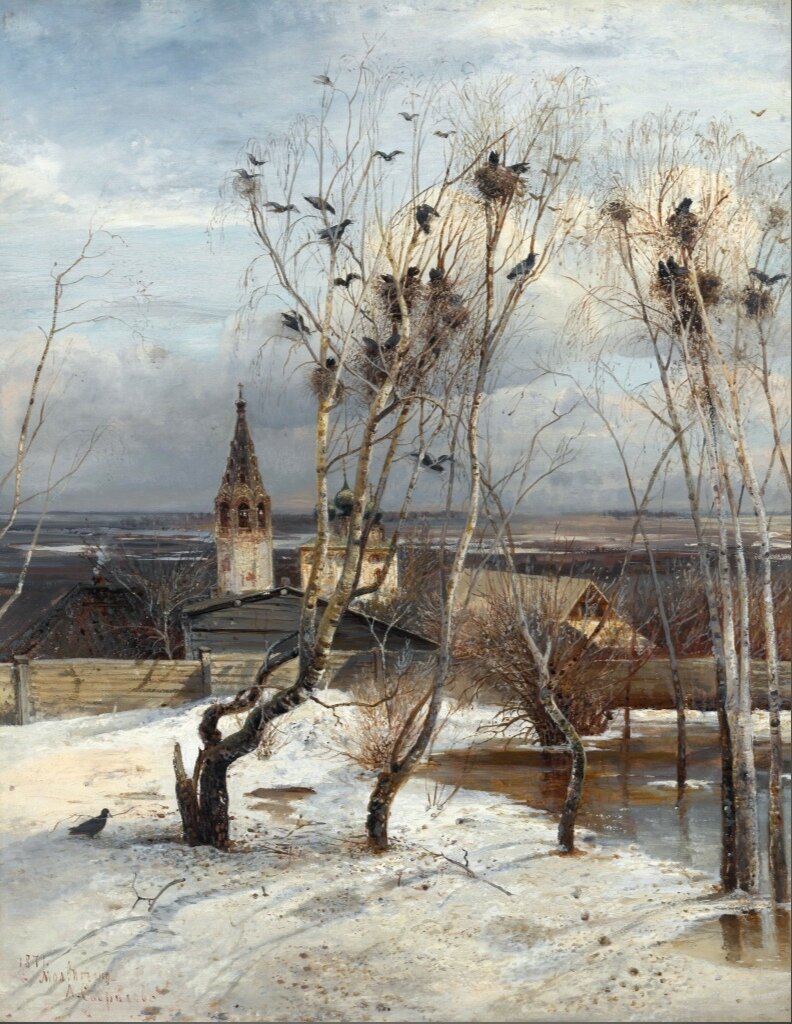 «Грачи прилетели», 1871 г. Саврасов А.К.