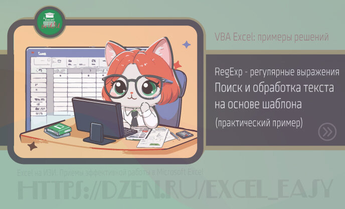 VBA Excel: регулярные выражения (RegExp). Поиск и обработка текста на основе шаблона (практический пример)