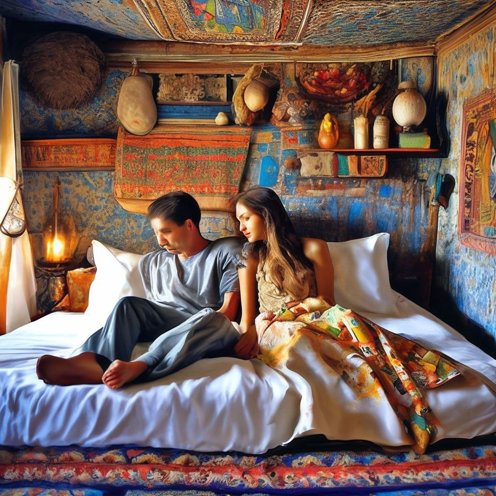 Вика с Арсеном в новом жилье