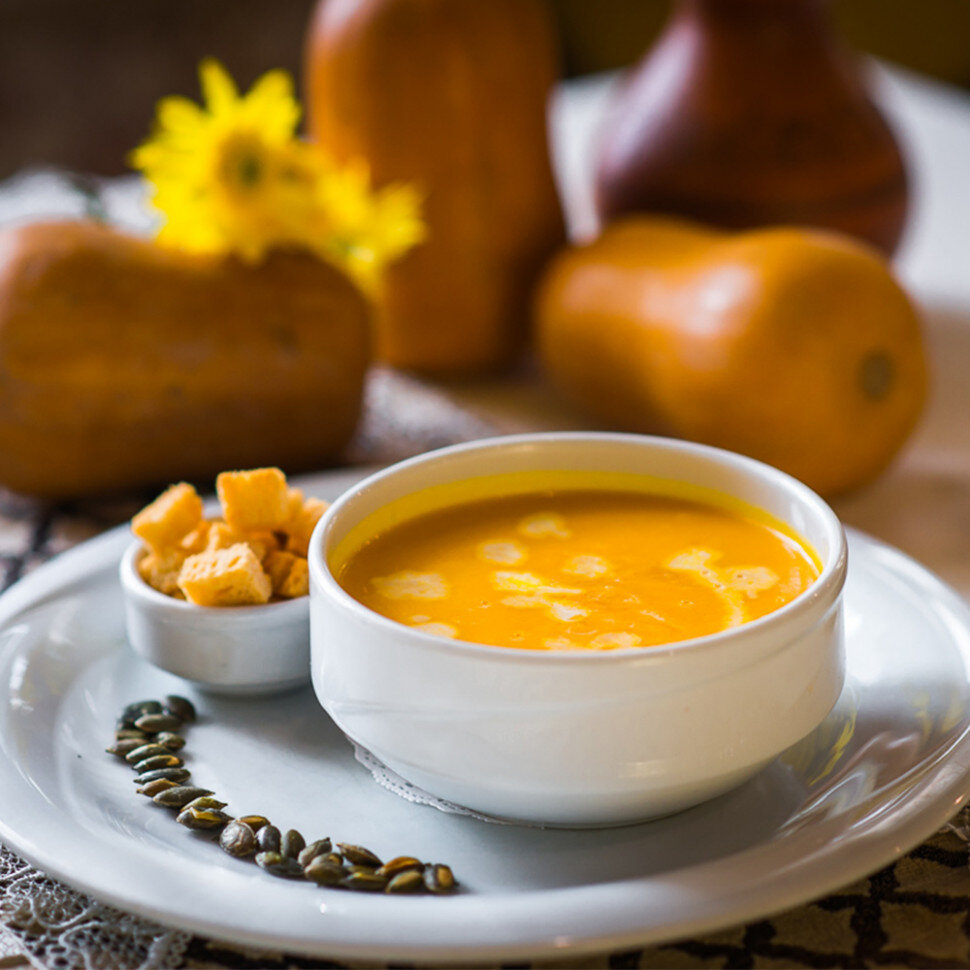 Тепло и Уют: Тыквенный Крем-суп с Имбирем