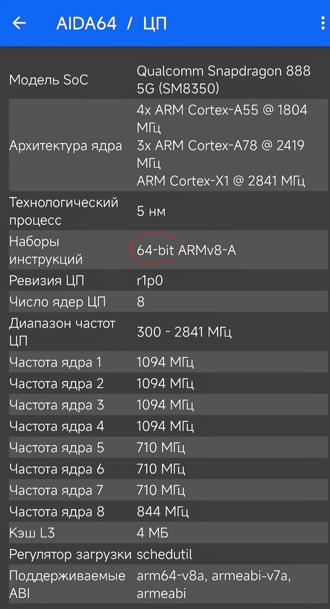 Проверить разрядность процессора можно, например, в приложении AIDA64