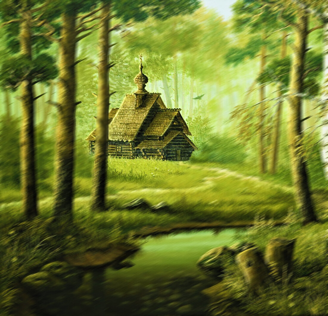 Храм в лесу. Изображение из сети