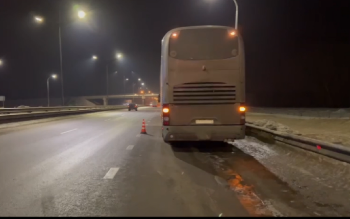    На трассе «Дон» в Тульской области сломался автобус с 74 пассажирами