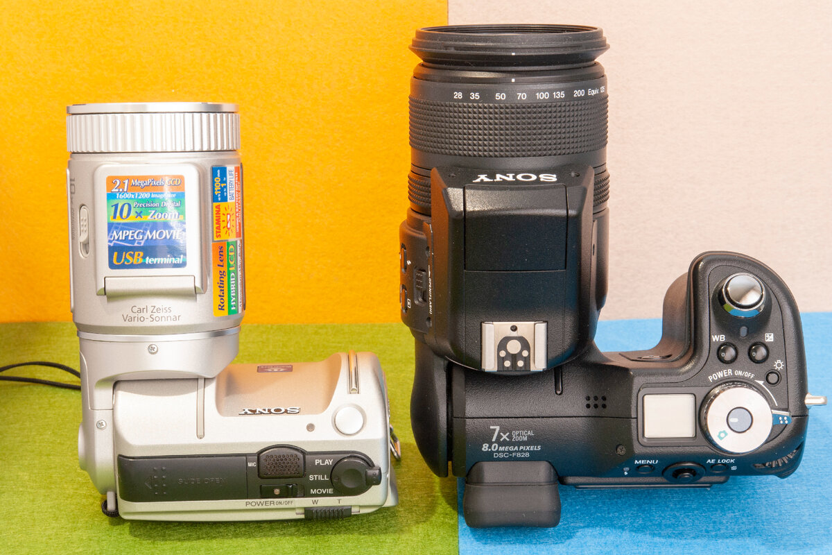 Первая и последняя фотокамеры Sony Fххх: Sony F505 и Sony F828