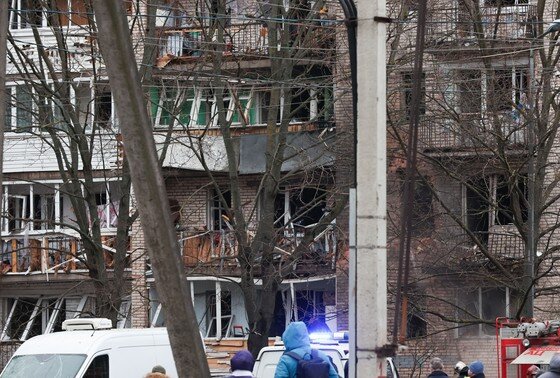    Обстановка на месте ЧП в жилом доме в Санкт-Петербурге