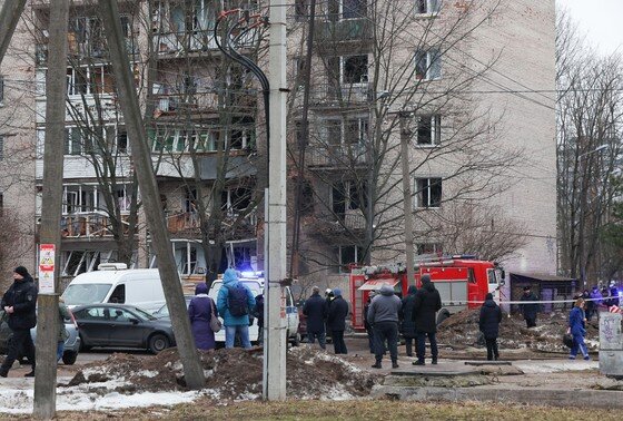    Обстановка на месте ЧП в жилом доме в Санкт-Петербурге