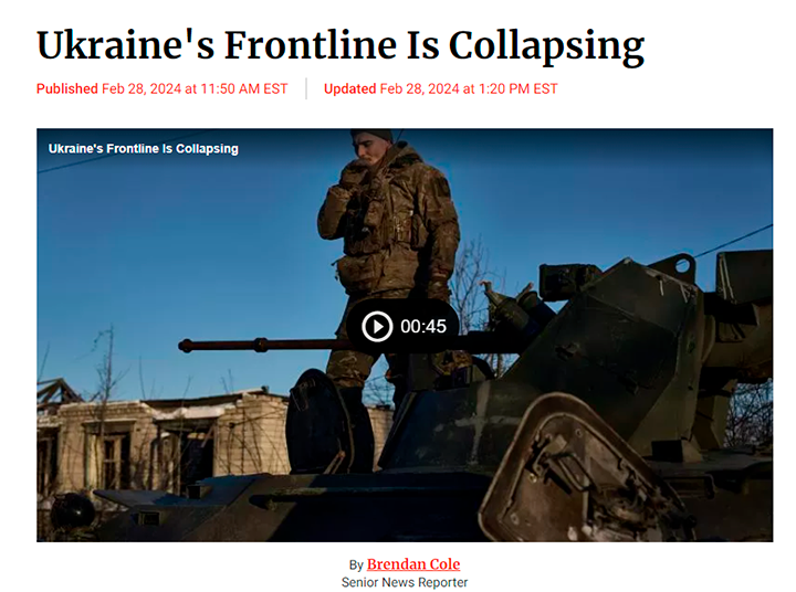    Запад переживает за Украину. Скриншот сайта Newsweek