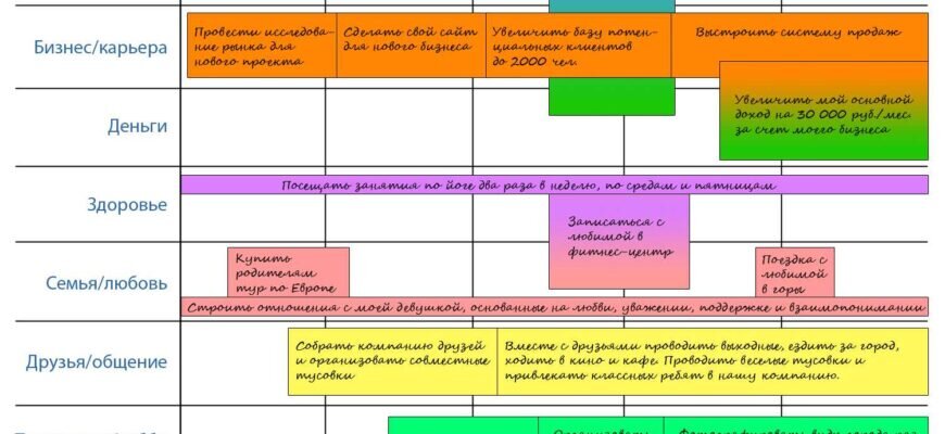 Выбор целей и план действий по их достижению