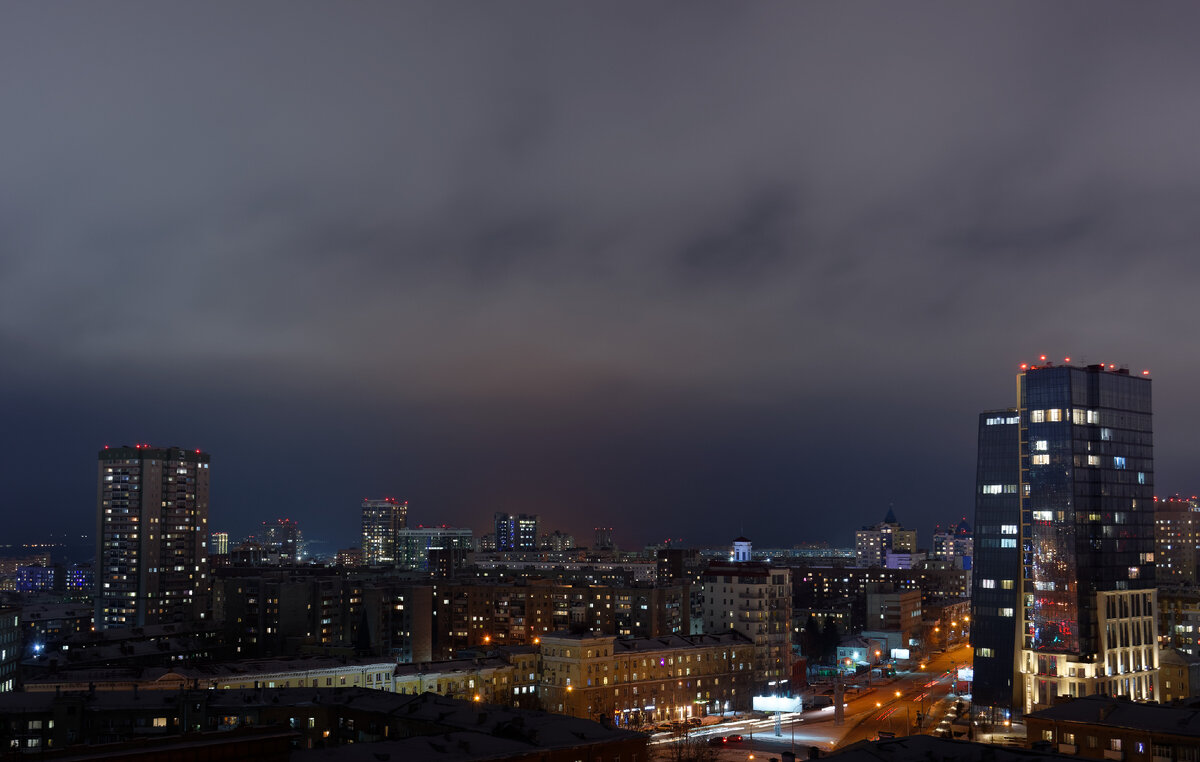 Новосибирск ночной. Фото автора.