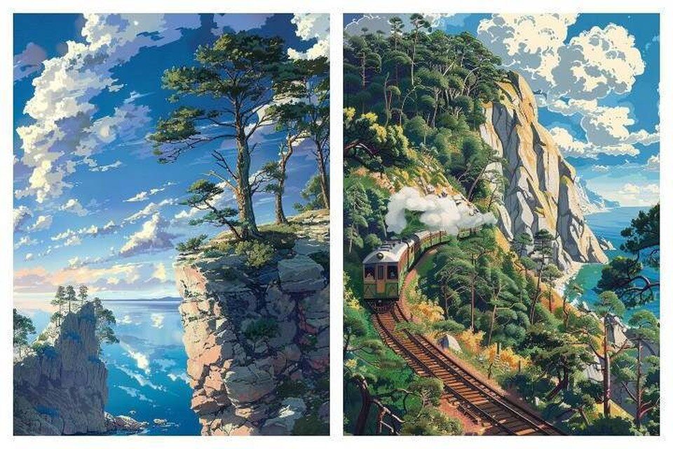    Как нейросеть видит известные места на Байкале в стиле японского аниматора. Сгенерировано нейросетью Midjourney v6 по запросу «КП» — Иркутск».