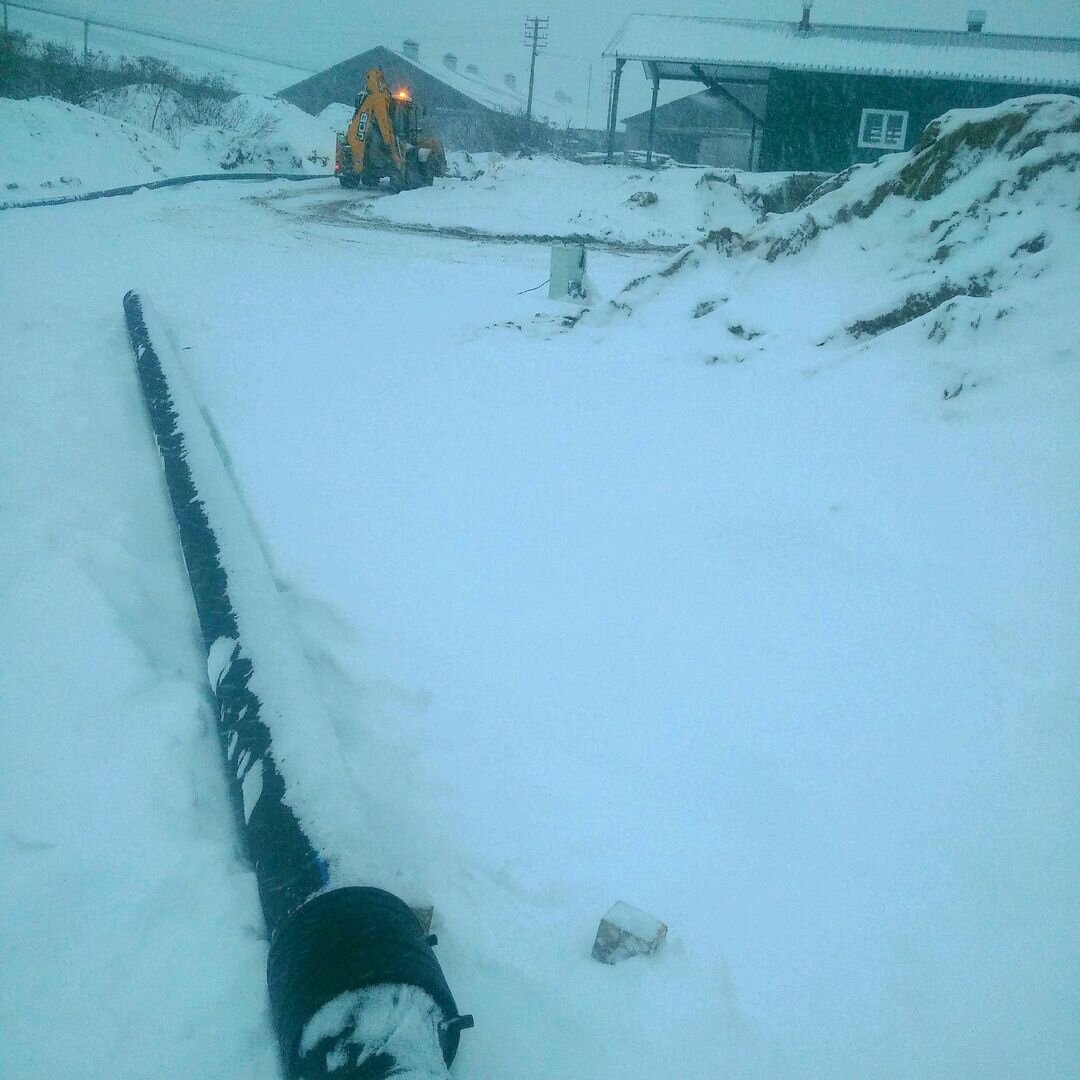 Сварка электросварных фитингов зимой.