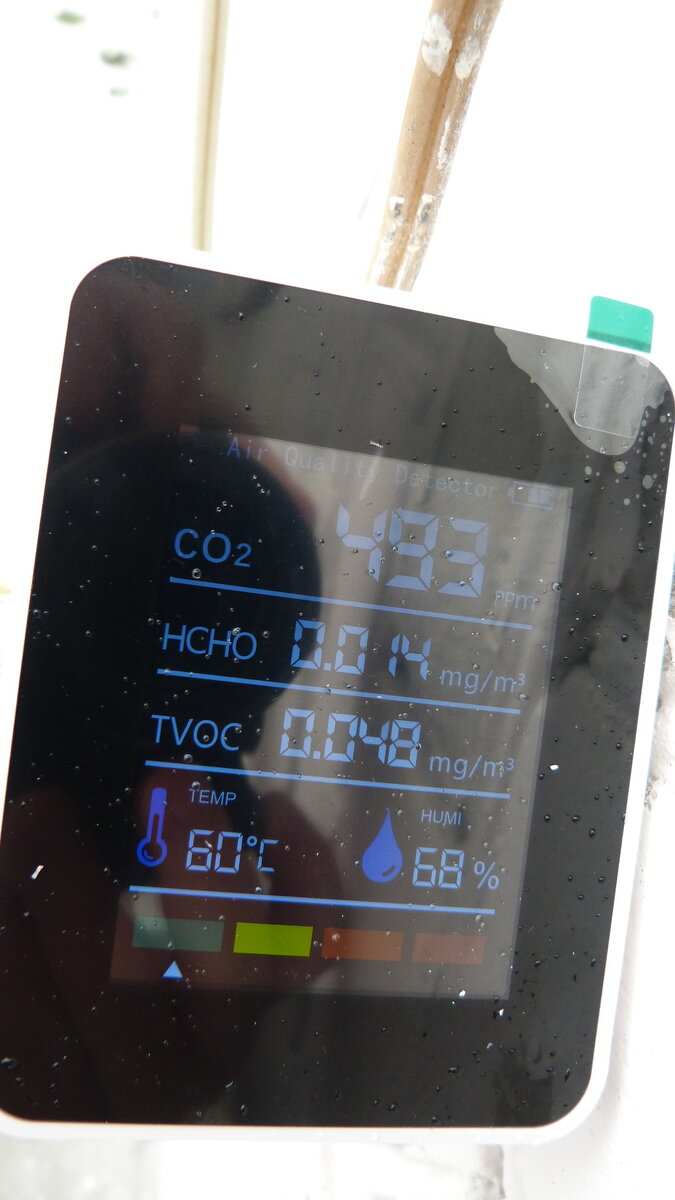 Анализатор воздуха на улице в городе