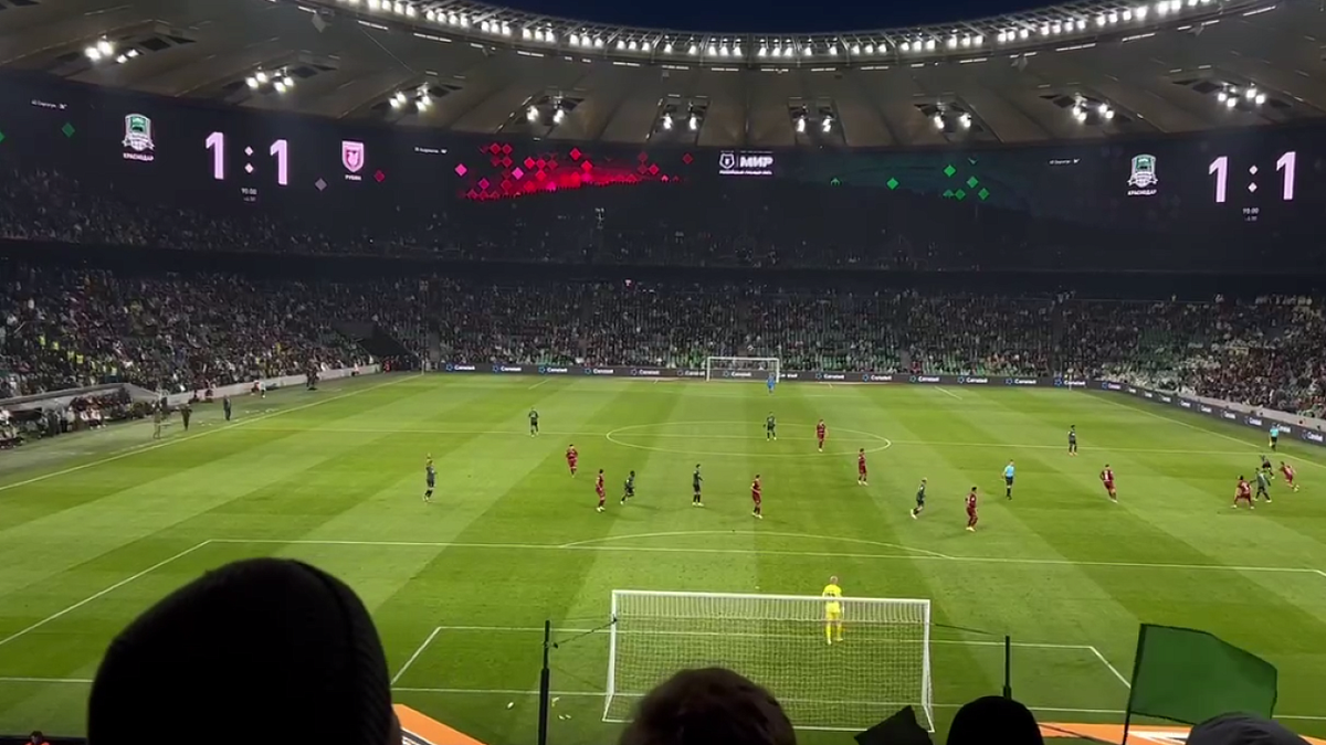    ФК «Краснодар» упустил победу в концовке матча с «Рубином» Фото: телеканал Краснодар