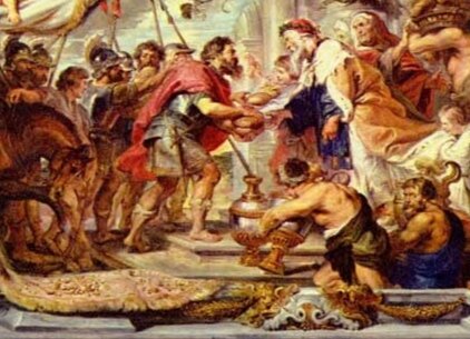 Рубенс, фрагмент картины Встреча Авраама и Мелхиседека