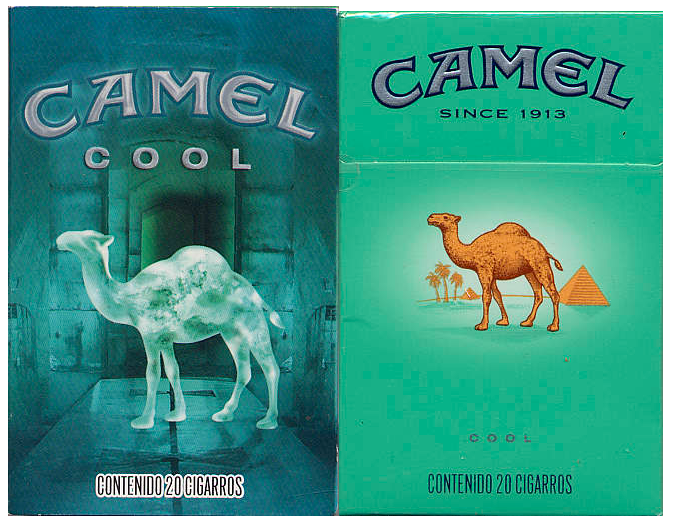 "Camel Cool limited edition slip". 1 из 5 вариантов серии. Мексика, 2010 год. 20 штук с фильтром в коробке с откидной крышкой и в целлофане. Смола 8 мг, никотин 0,7 мг. Производитель: "British American Tobacco", Мексика. Владелец торговой марки: "JT International".