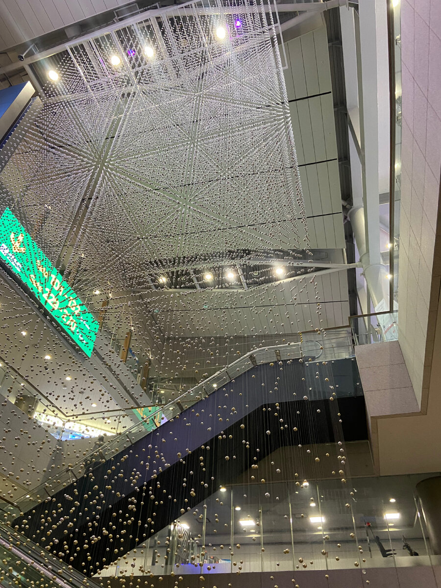 Висящие шарики создают иллюзию чего-то. 