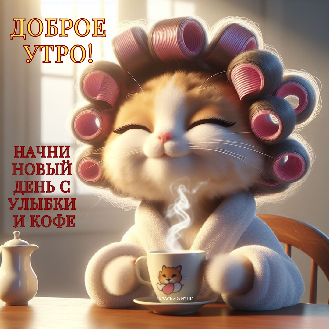 Картинка, горячий утренний кофе, мужчине и женщине доброе утро! 👇