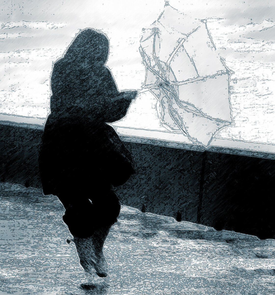 Жаль... есть дожди, что с граней века водой стирают человека... Изображение из сети